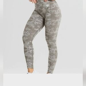 Women's Best Wear Gray/green Camo Leggings, Sz S